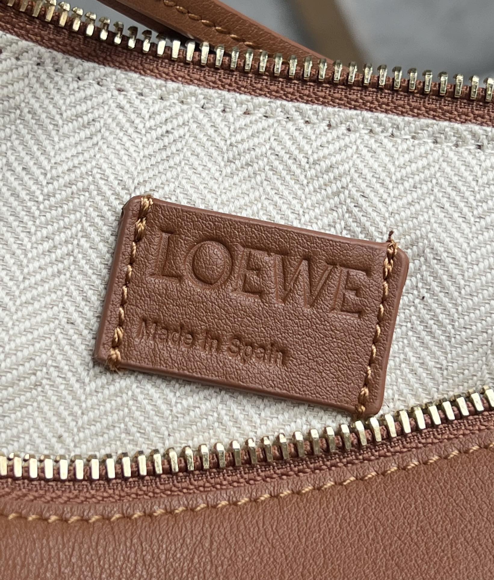 Loewe Mini Hammock Hobo Bag in Classic Calfskin Caramel